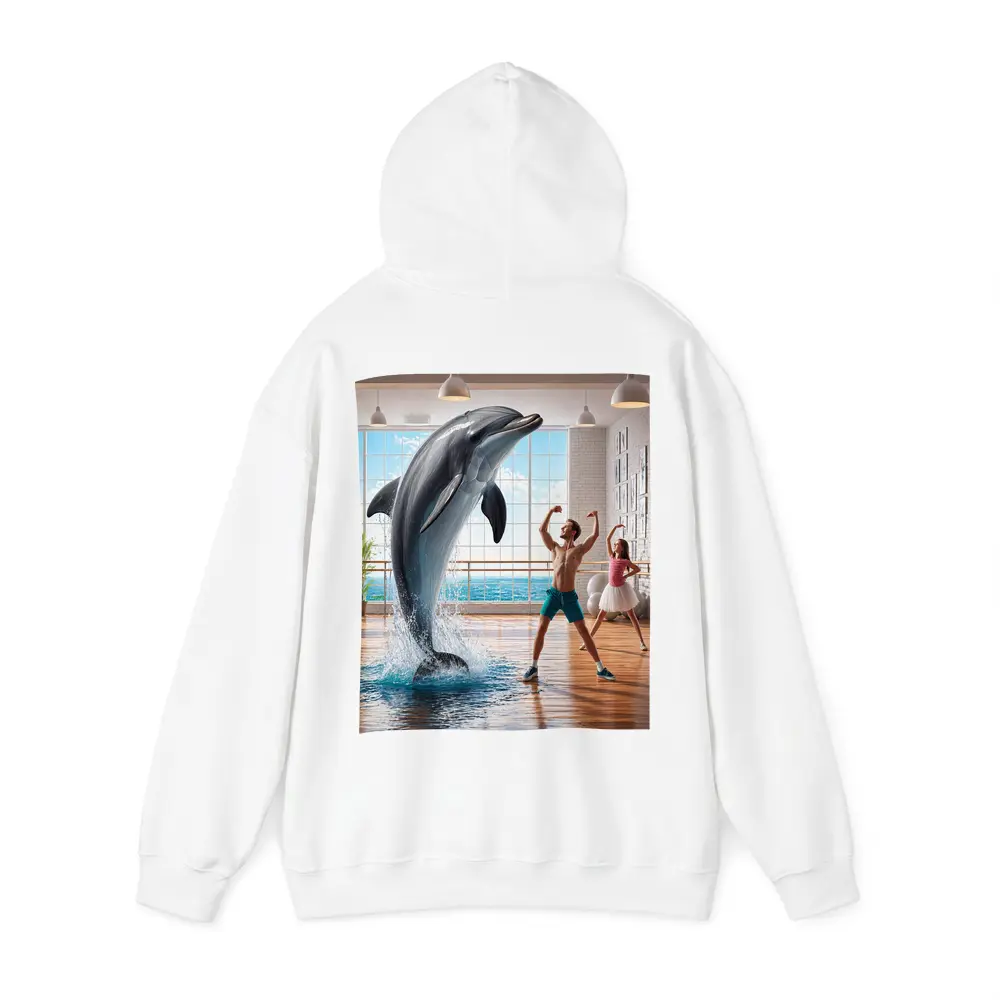 Dolphin Dancing With People In Studio – Hoodies