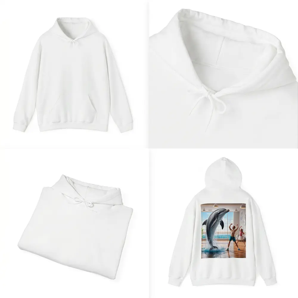 Dolphin Dancing With People In Studio – Hoodies