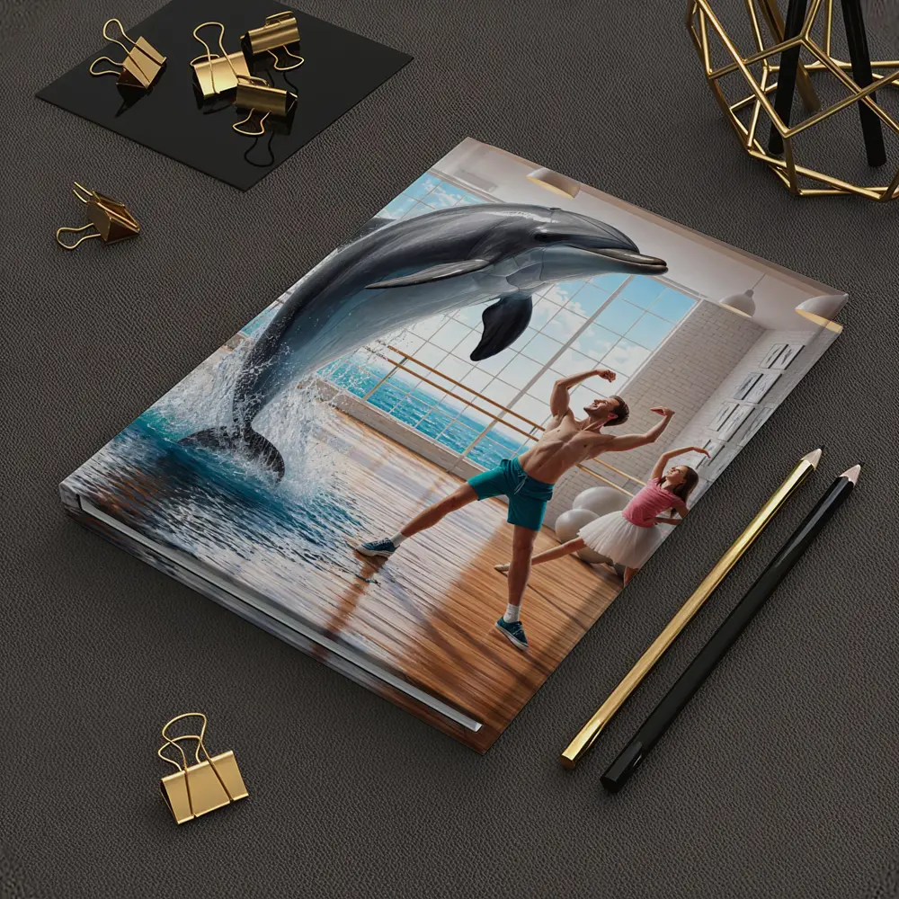 Dolphin Dancing With People In Studio – Notebooks