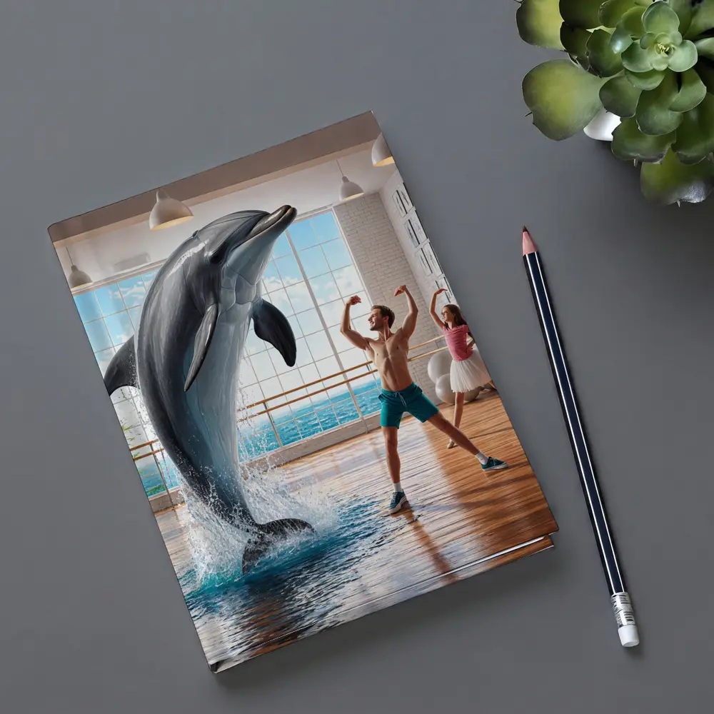 Dolphin Dancing With People In Studio – Notebooks