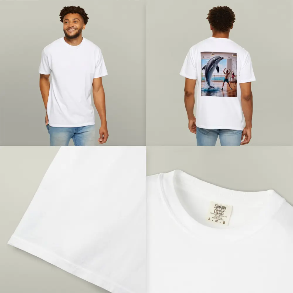 Dolphin Dancing With People In Studio – T-Shirts