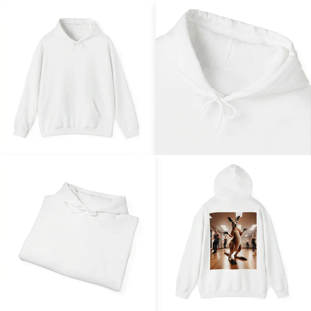 Kangaroo Dancing With People In Studio – Hoodies