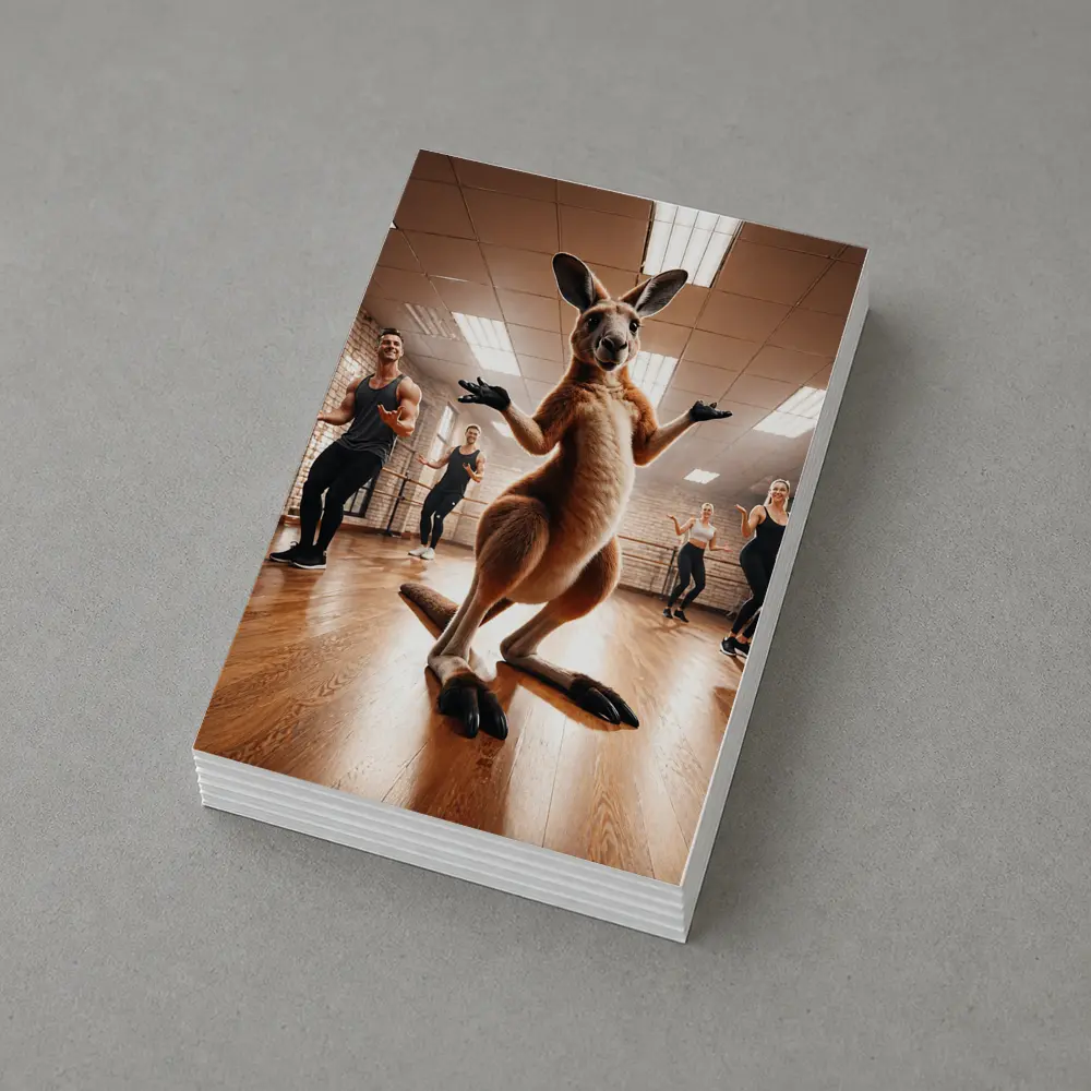 Kangaroo Dancing With People In Studio – Postcards
