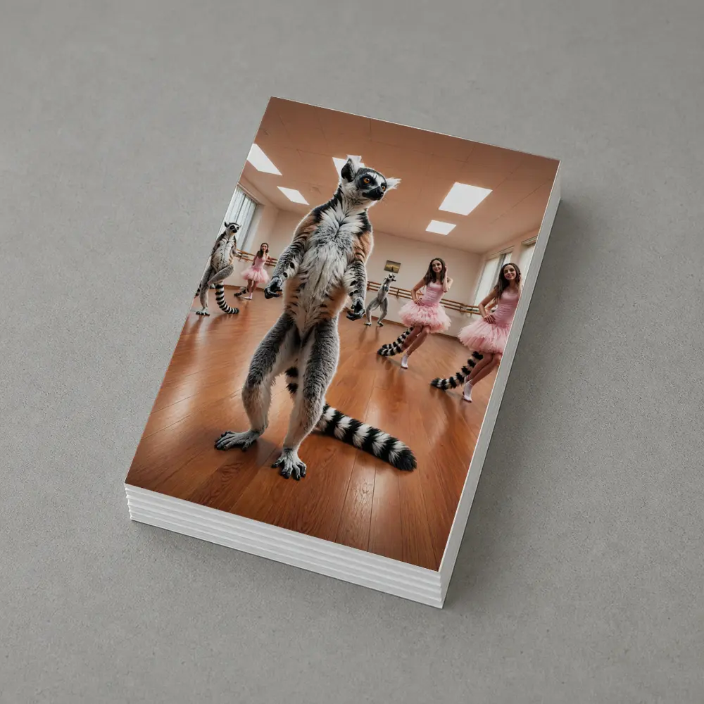 Ring Tailed Lemur Dancing Ballet Studio – Postcards