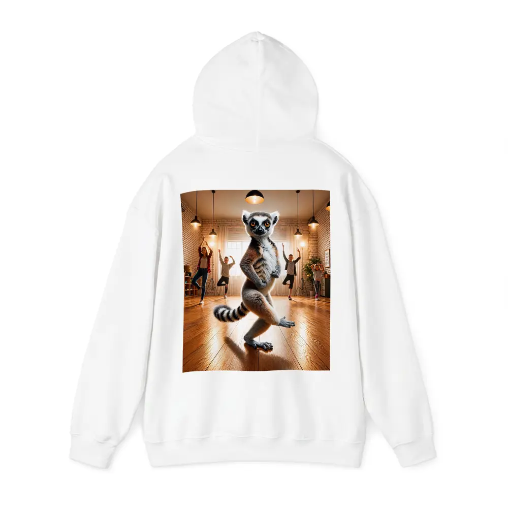 Ring Tailed Lemur Dancing In Yoga Studio – Hoodies