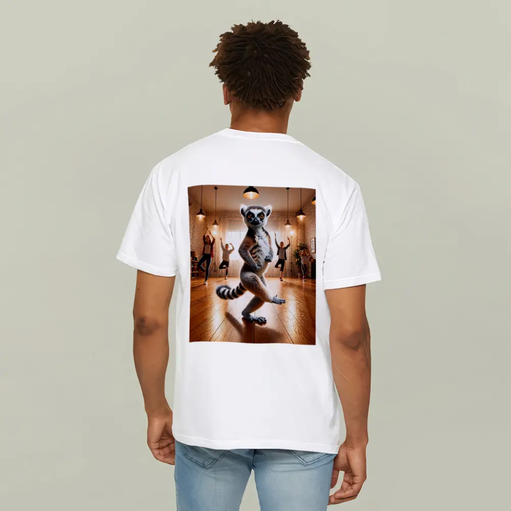 Ring Tailed Lemur Dancing In Yoga Studio – T-Shirts