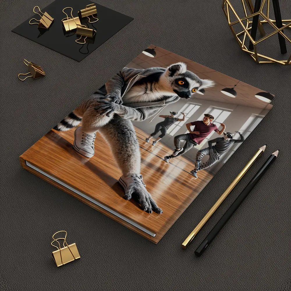 Ring Tailed Lemur Dancing in Dance Studio – Notebooks