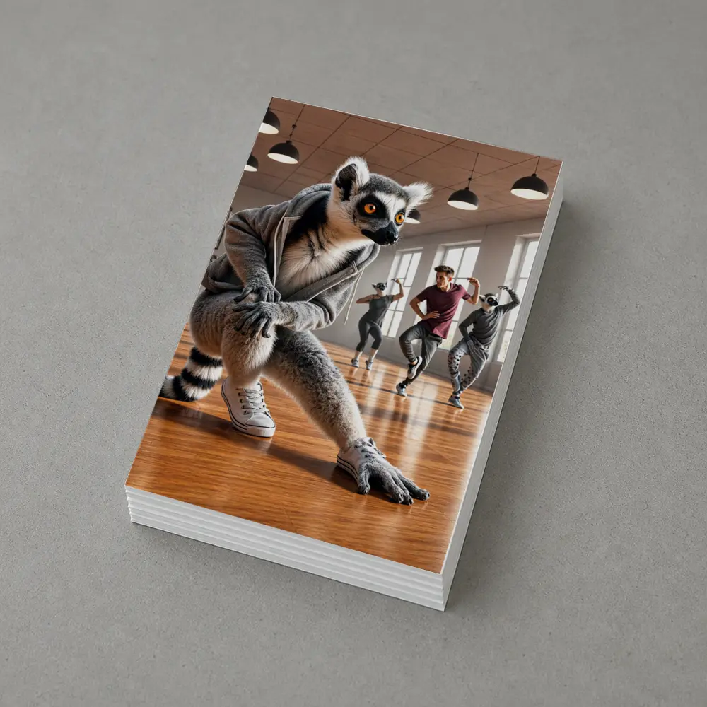 Ring Tailed Lemur Dancing in Dance Studio – Postcards