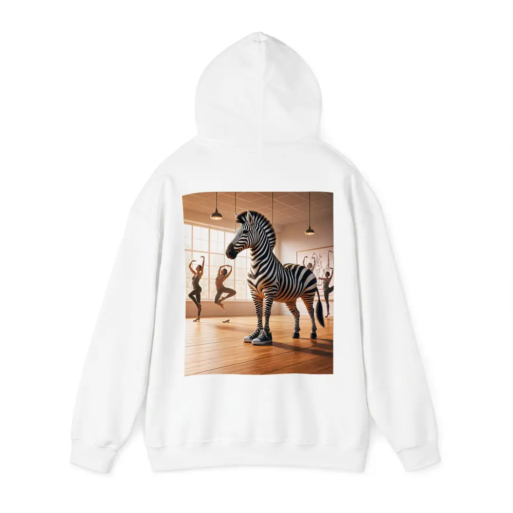 Zebra Wearing Sneakers in Dance Studio – Hoodies