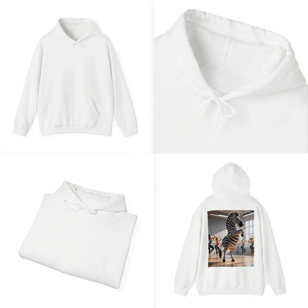 Zebra Dancing With Women In Studio – Hoodies