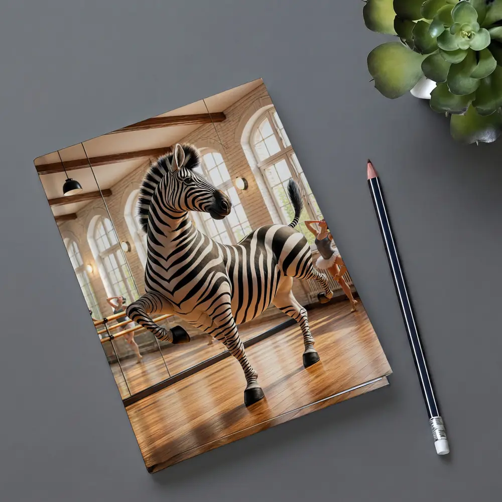 Zebra Dancing in Ballet Studio – Notebooks