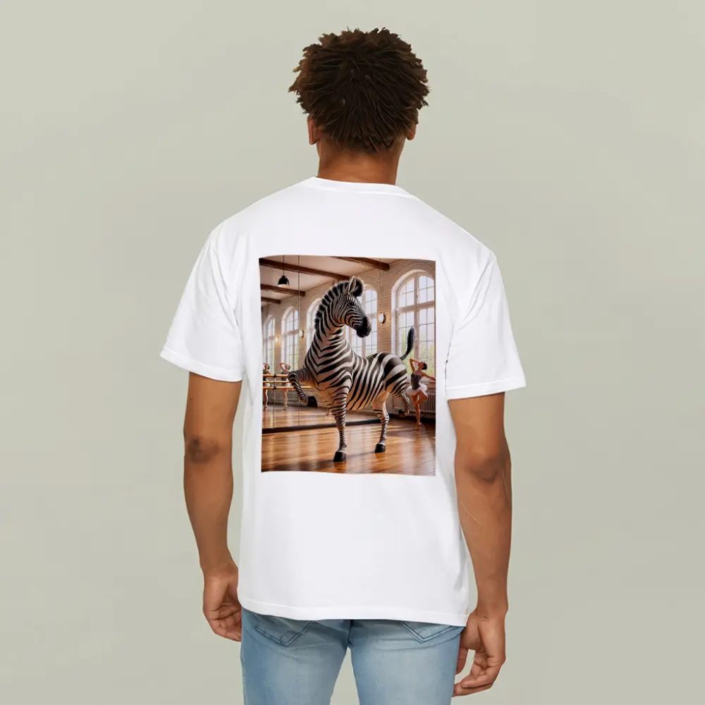 Zebra Dancing in Ballet Studio – T-Shirts