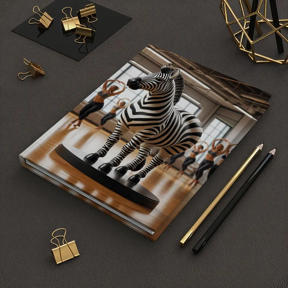 Zebra Sculpture Inside Dance Fitness Studio – Notebooks
