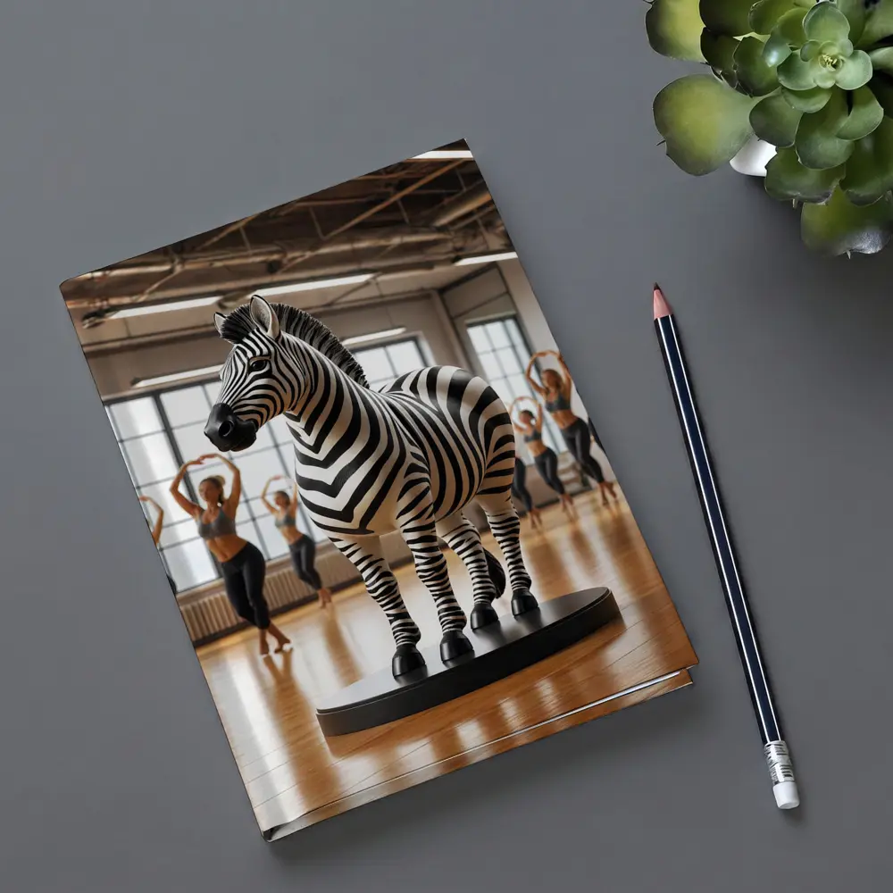 Zebra Sculpture Inside Dance Fitness Studio – Notebooks