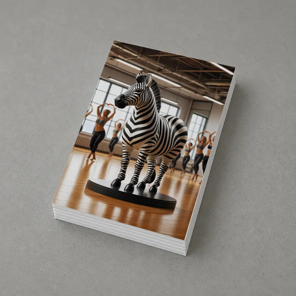 Zebra Sculpture Inside Dance Fitness Studio – Postcards