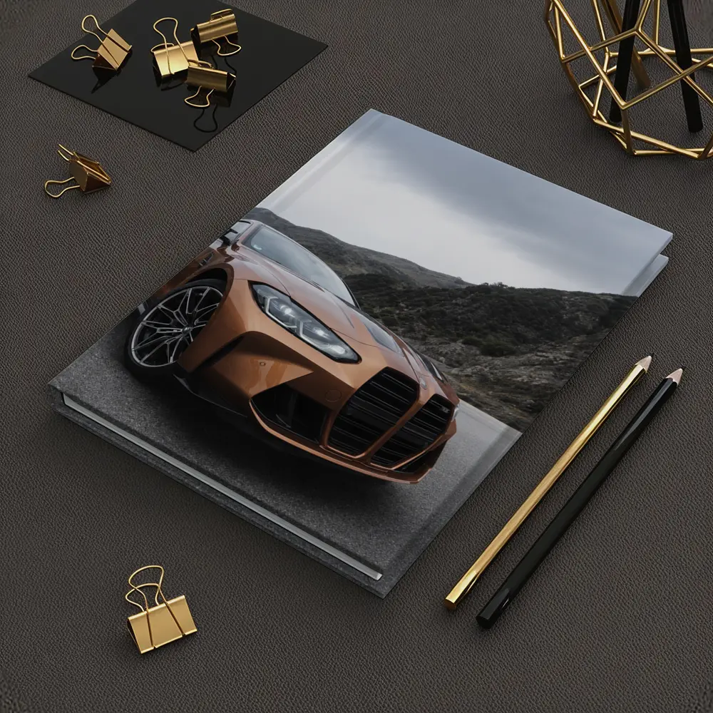 BMW M4 Copper Coastal Road Overcast Sky – Notebooks