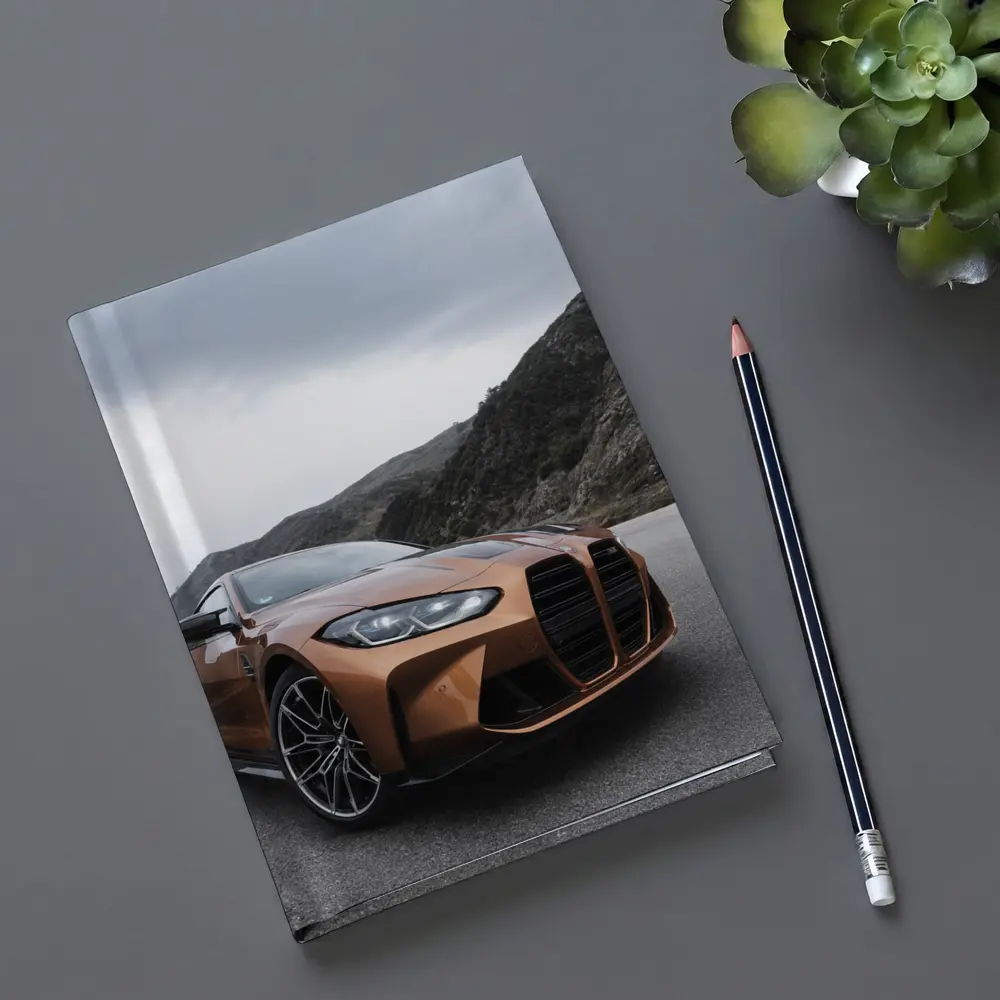 BMW M4 Copper Coastal Road Overcast Sky – Notebooks