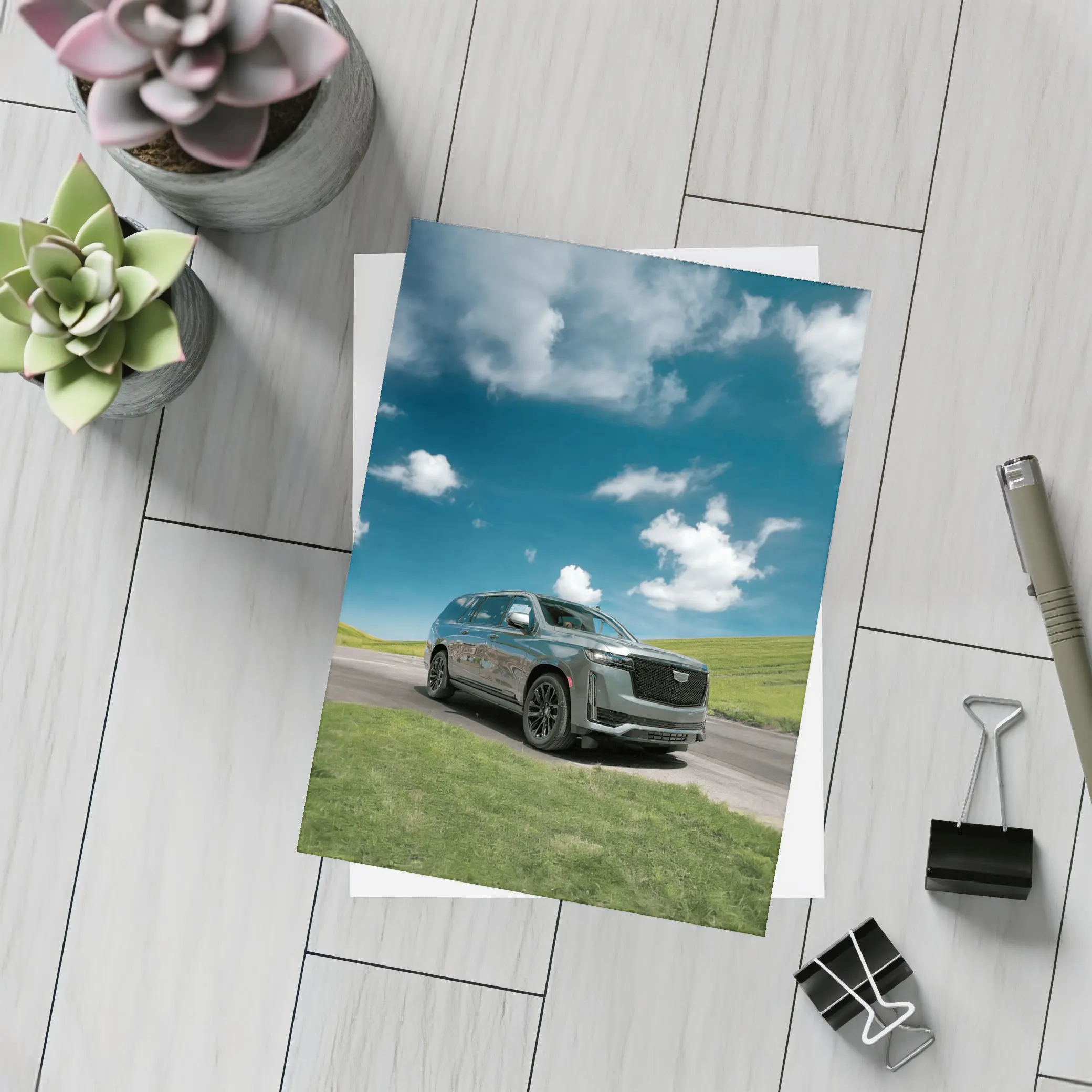 Cadillac Escalade Dark Emerald Green Open Road – Postcards
