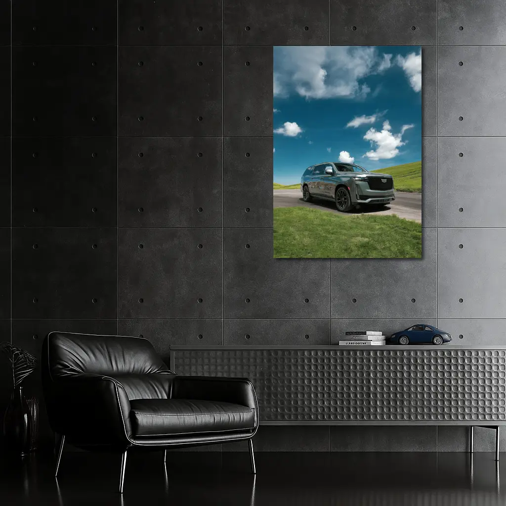 Cadillac Escalade Dark Emerald Green Open Road – Wall Art