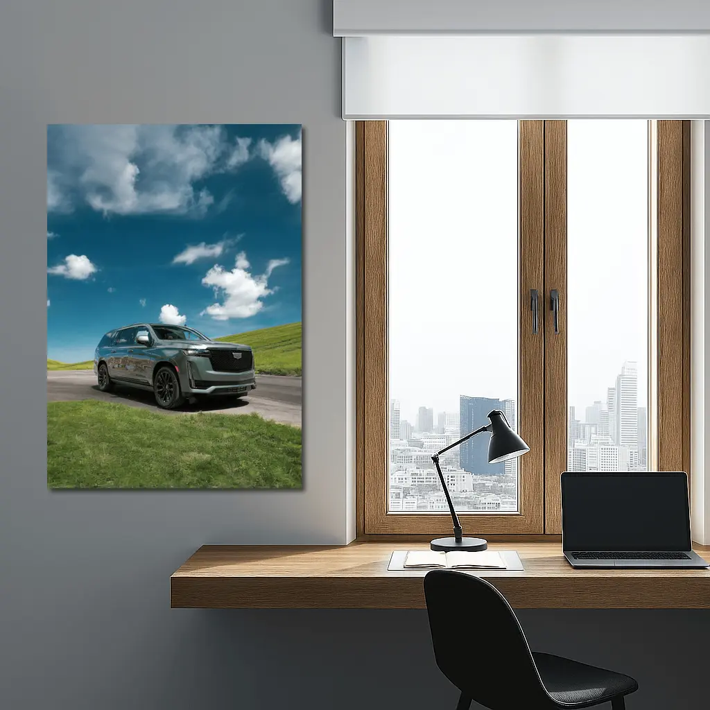 Cadillac Escalade Dark Emerald Green Open Road – Wall Art