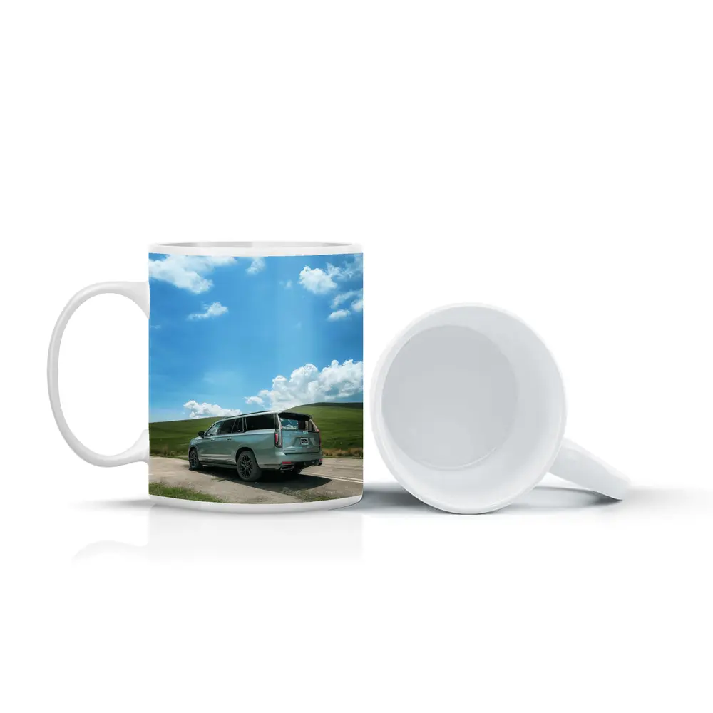 Cadillac Escalade Sport Green Rolling Country Road – Mugs