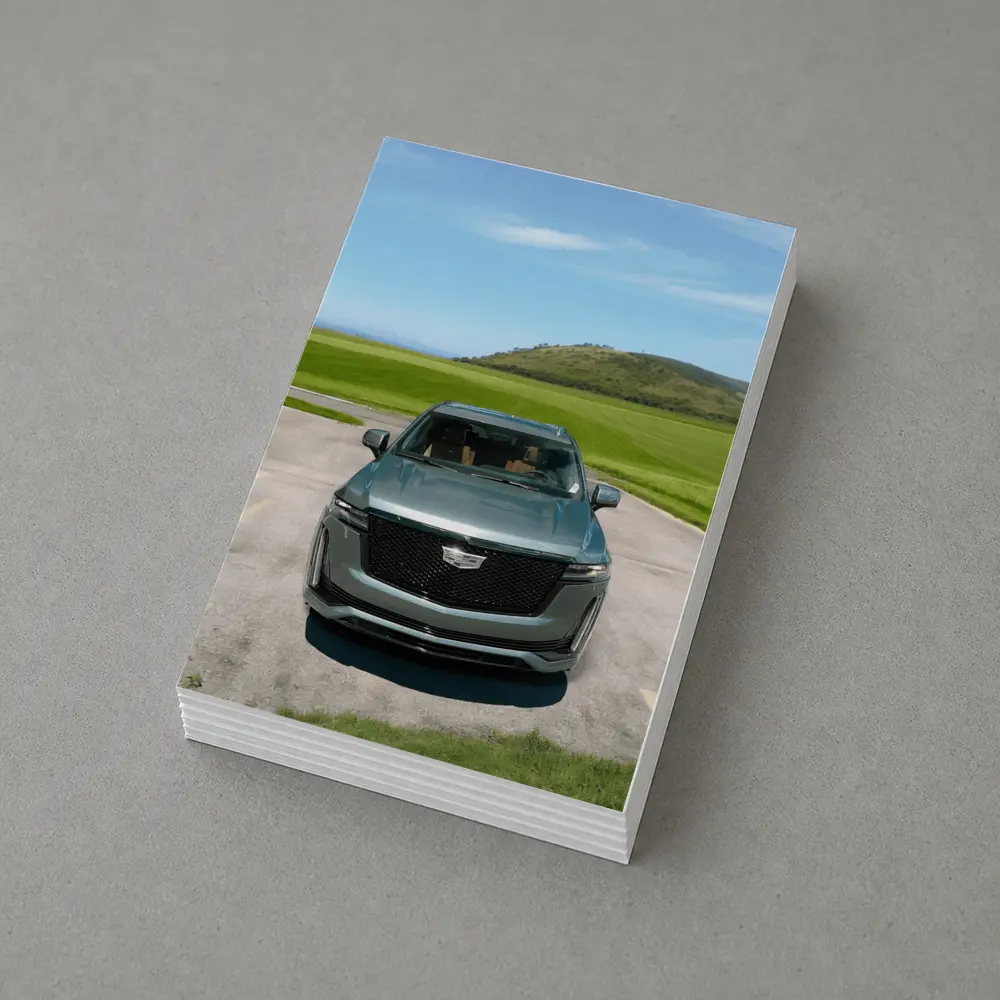 Cadillac Escalade Dark Emerald Green Nature Background – Postcards