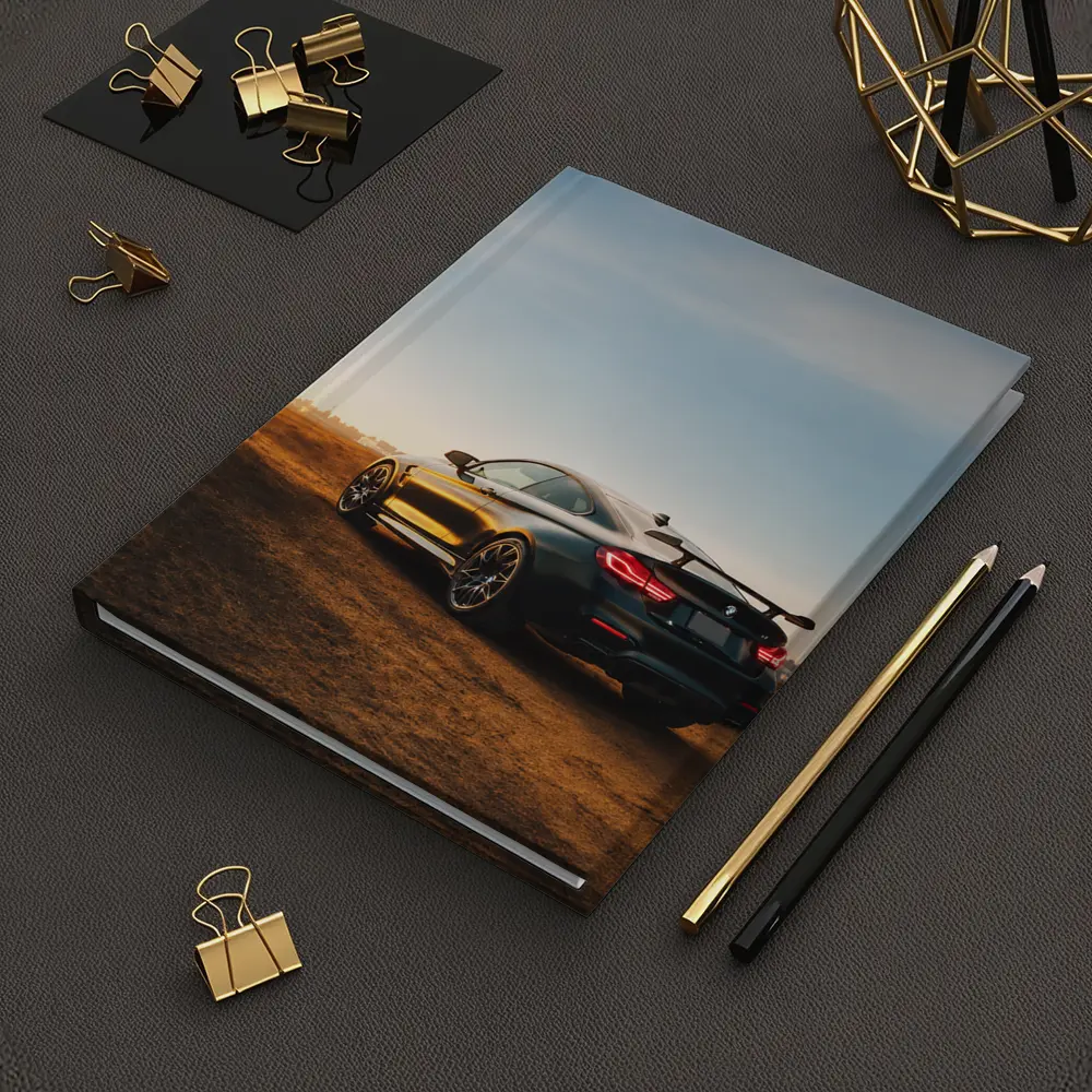 BMW M4 Rear View City Skyline Sunset – Notebooks