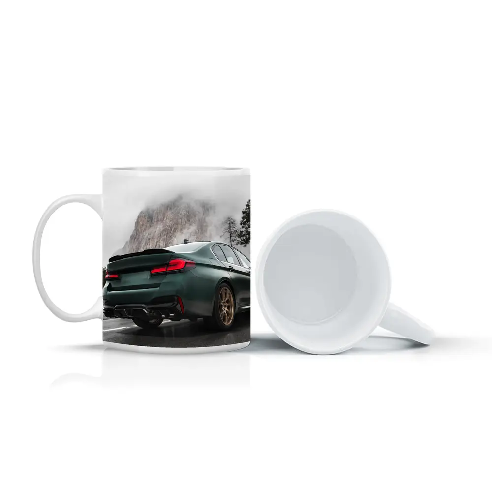 BMW M5 CS Dark Green Misty Mountain Road – Mugs
