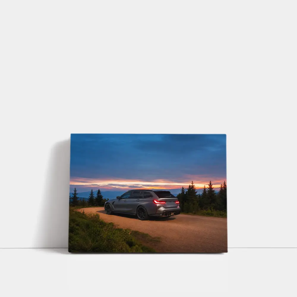 BMW M3 Touring Wagon Sunset Mountain Road – Wall Art
