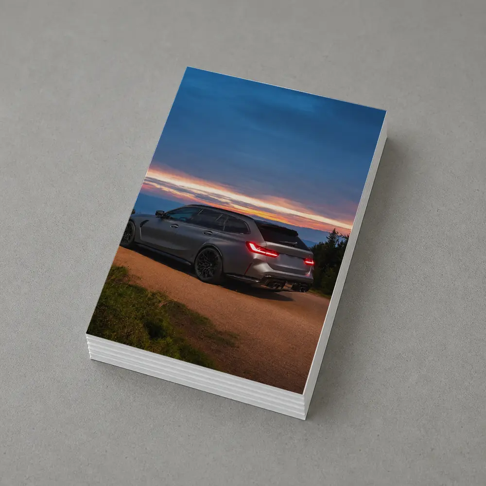 BMW M3 Touring Wagon Sunset Mountain Road – Postcards