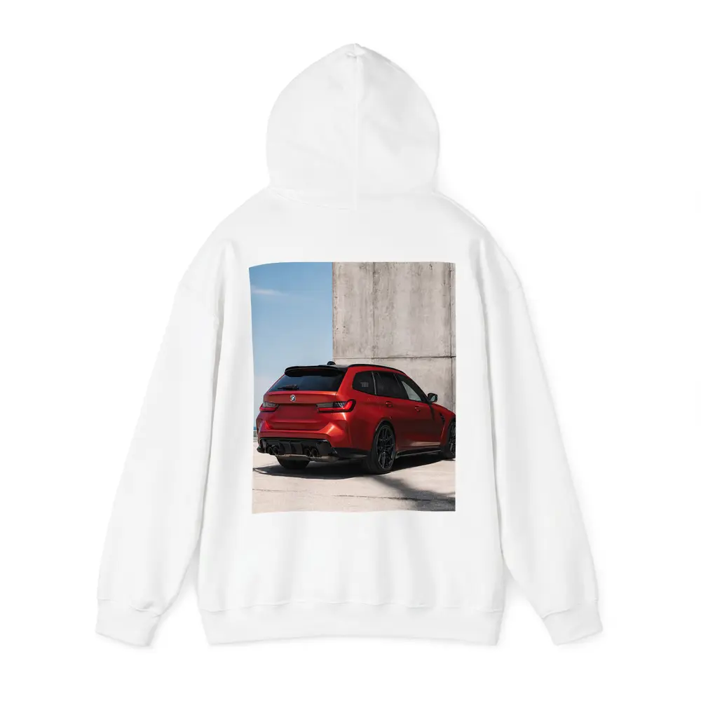 BMW M3 Touring Red Rear Concrete Wall – Hoodies