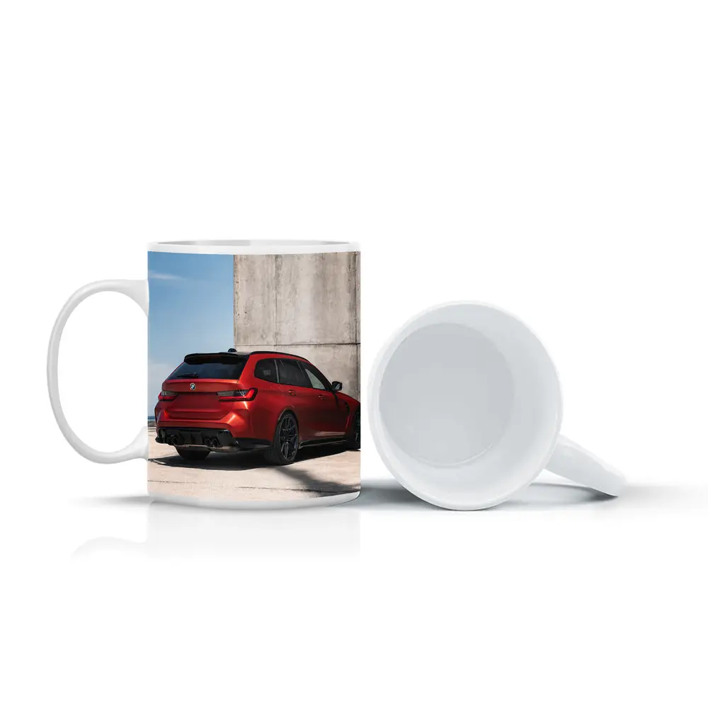 BMW M3 Touring Red Rear Concrete Wall – Mugs