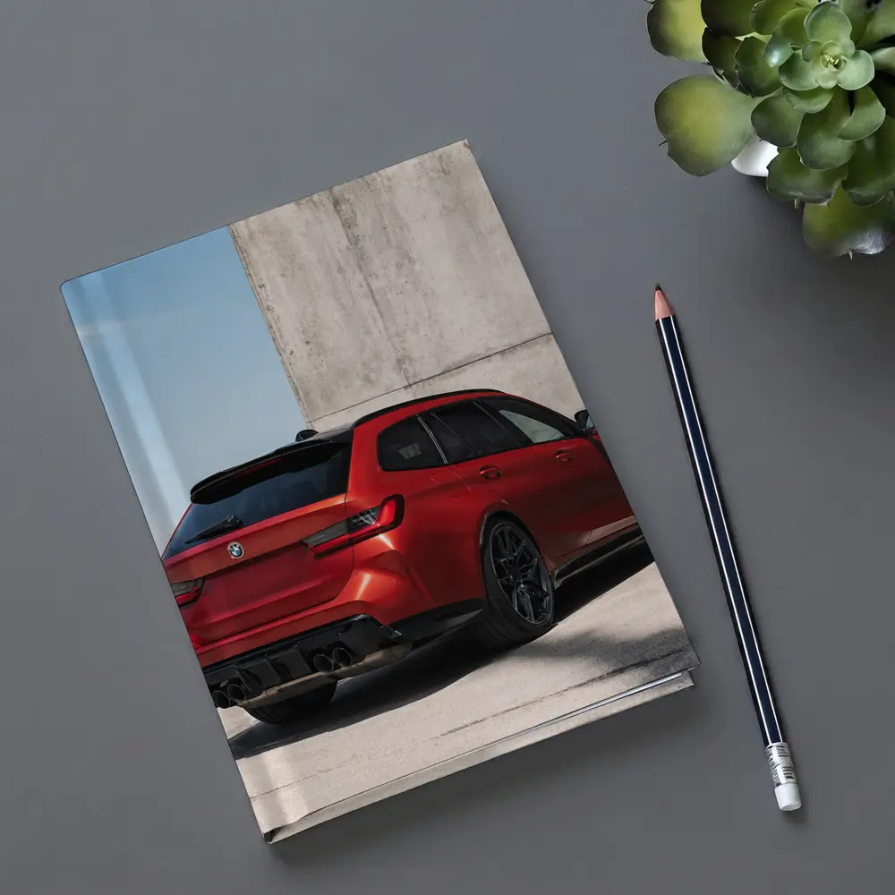 BMW M3 Touring Red Rear Concrete Wall – Notebooks