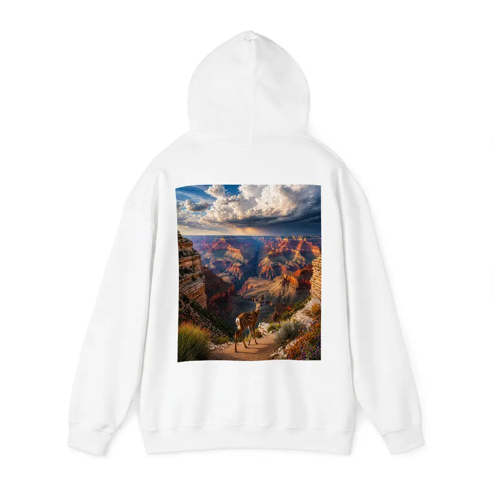 Deer Standing At Grand Canyon Overlook – Hoodies