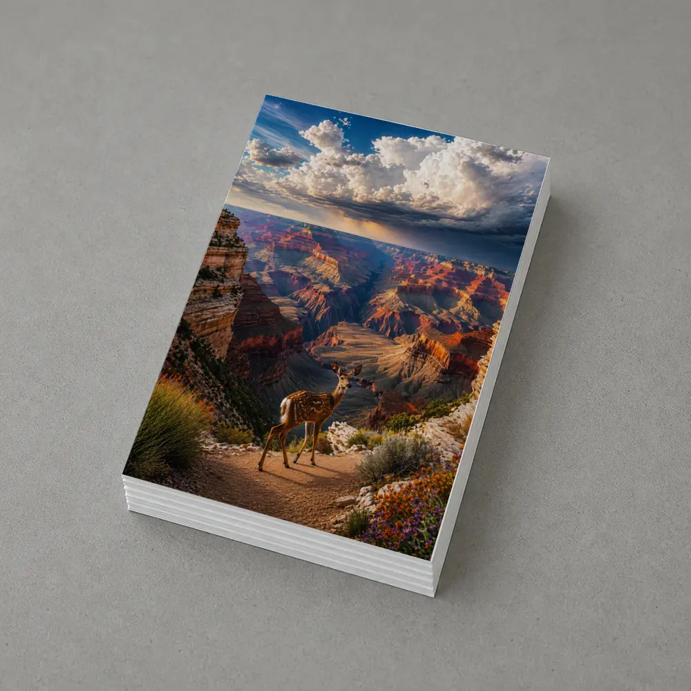 Deer Standing At Grand Canyon Overlook – Postcards