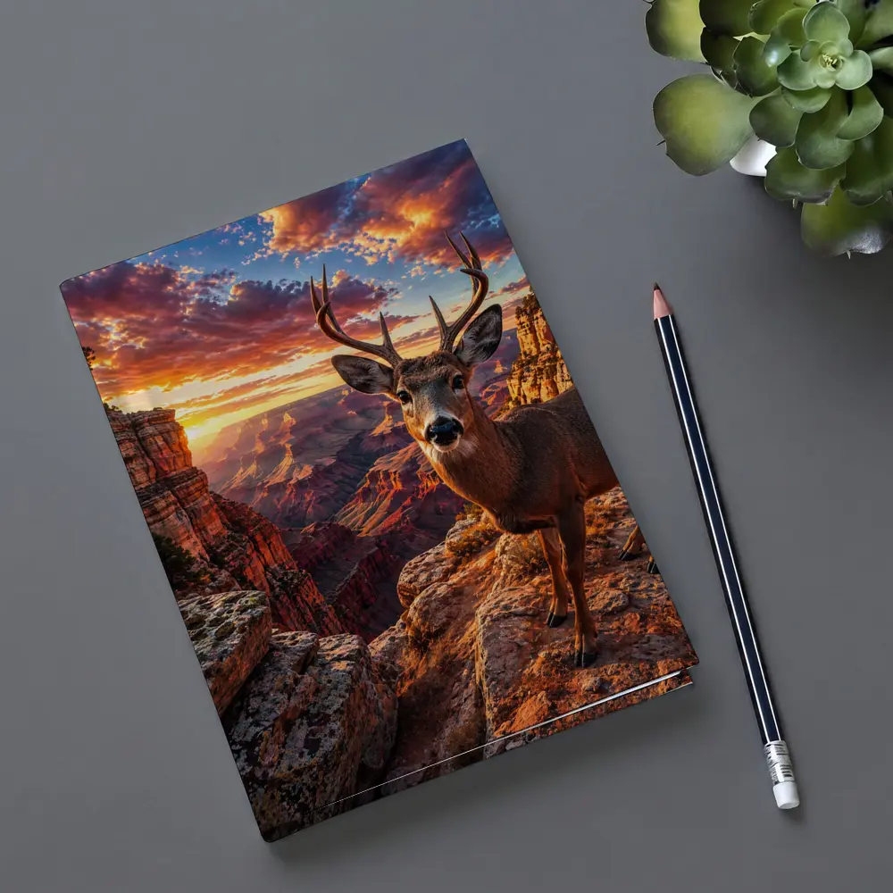 Deer Standing at Grand Canyon Sunset – Notebooks