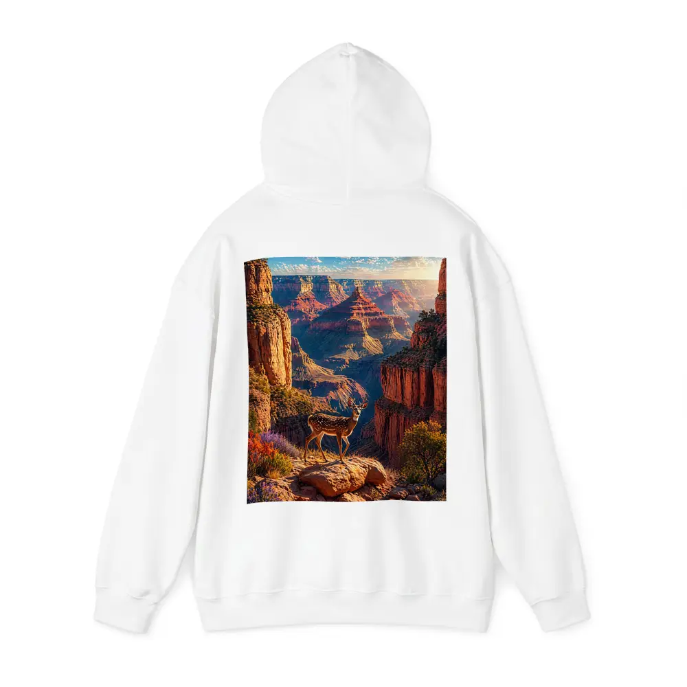 Deer Standing Over Grand Canyon Sunset – Hoodies