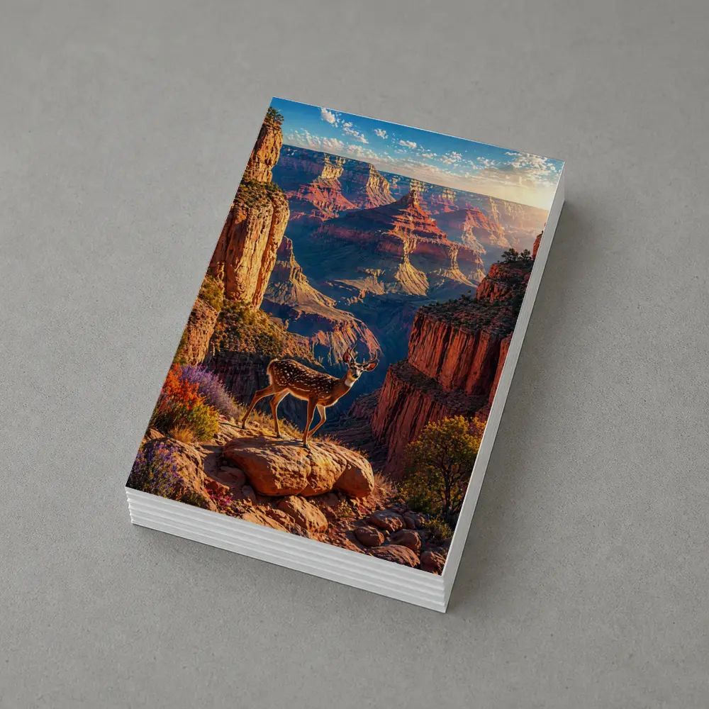 Deer Standing Over Grand Canyon Sunset – Postcards