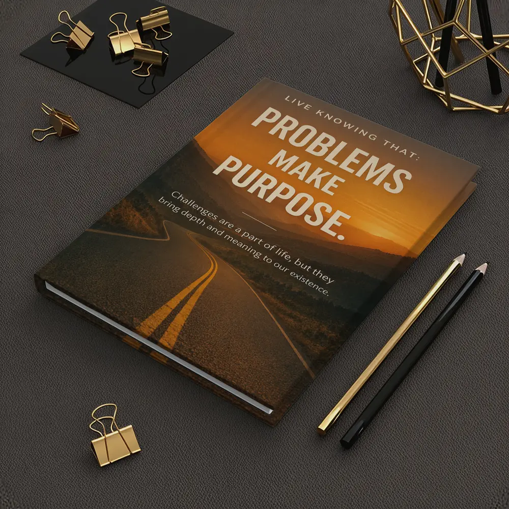 Problems Make Purpose Quote Sunset Road – Notebooks