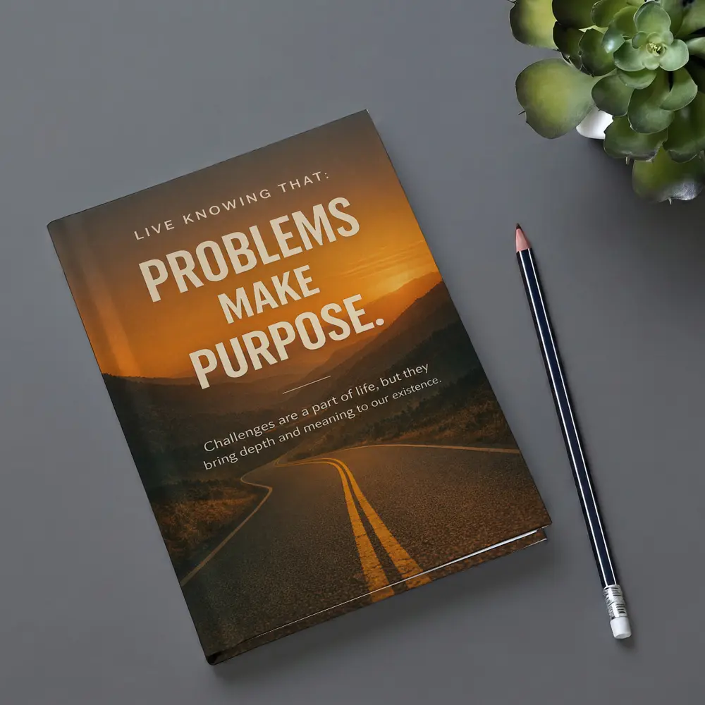 Problems Make Purpose Quote Sunset Road – Notebooks