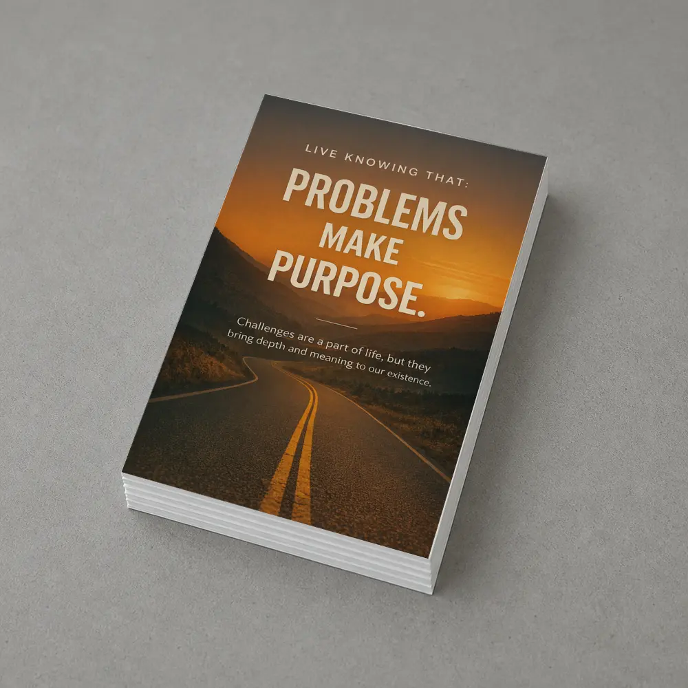Problems Make Purpose Quote Sunset Road – Postcards