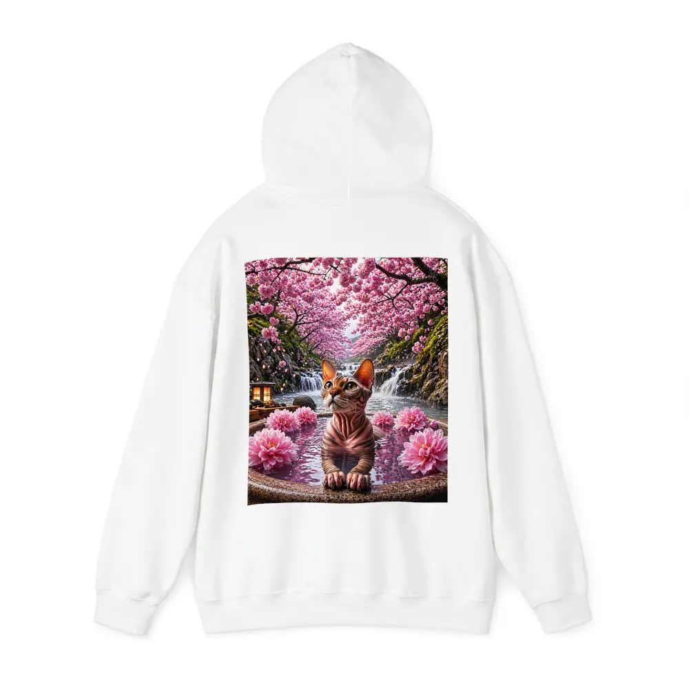 Devon Rex Cat Hot Spring Cherry Blossoms – Hoodies