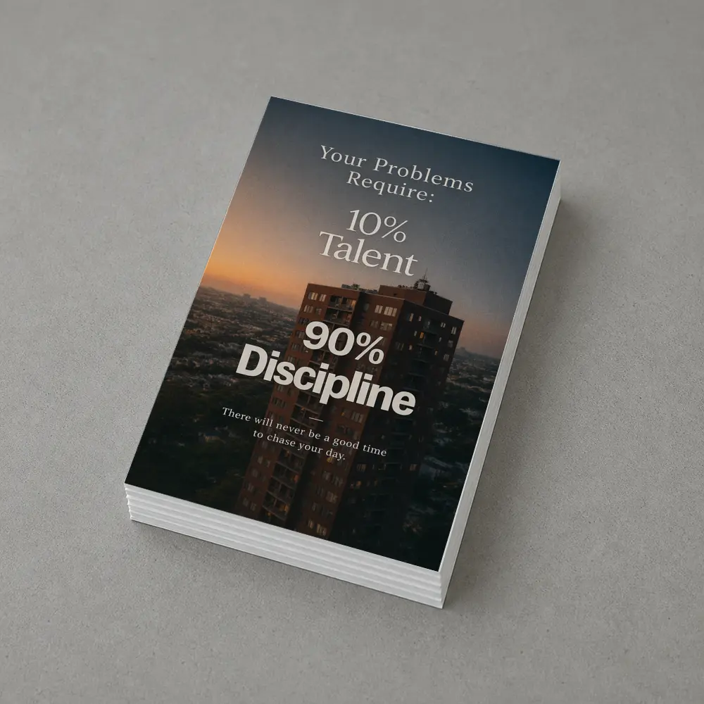 Discipline Quote City Skyline Sunset Art – Postcards