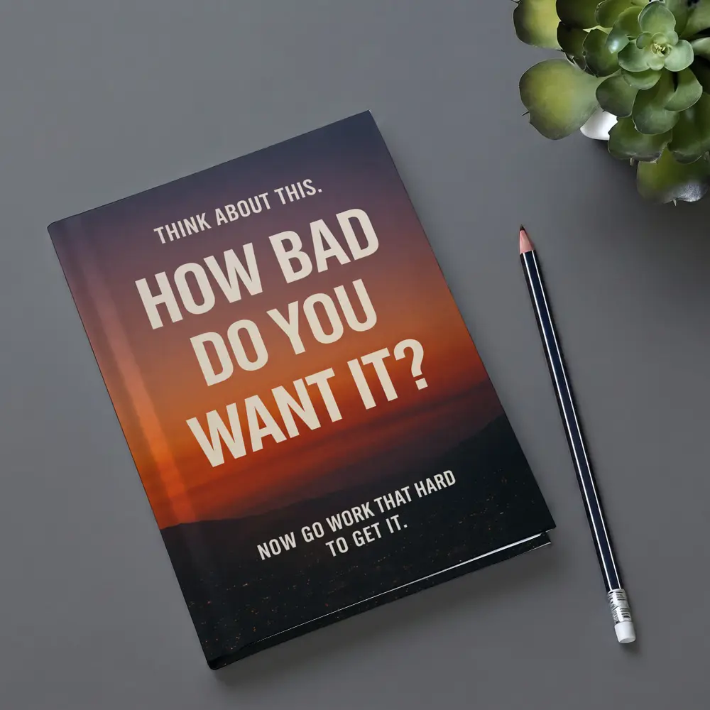 How Bad Do You Want It Motivational Quote – Notebooks