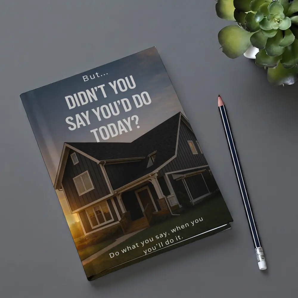 Discipline Quote House Sunset Motivational Art – Notebooks