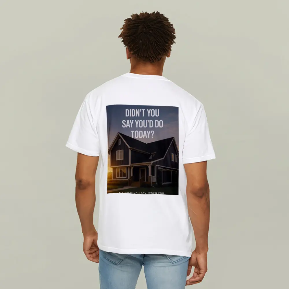 Discipline Quote House Sunset Motivational Art – T-Shirts