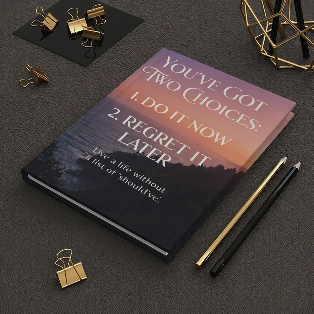Do It Now Regret Later Motivational Sunset Quote – Notebooks