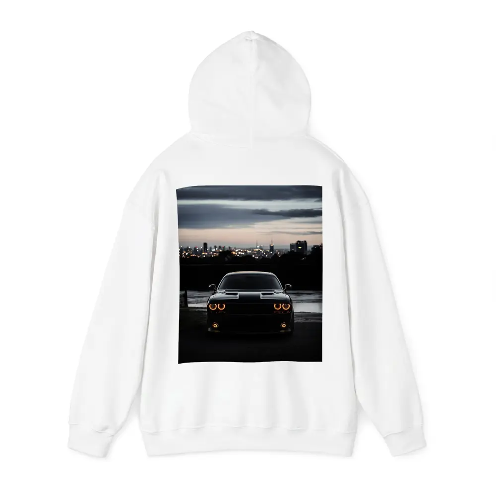 Dodge Challenger Black Night City Skyline – Hoodies