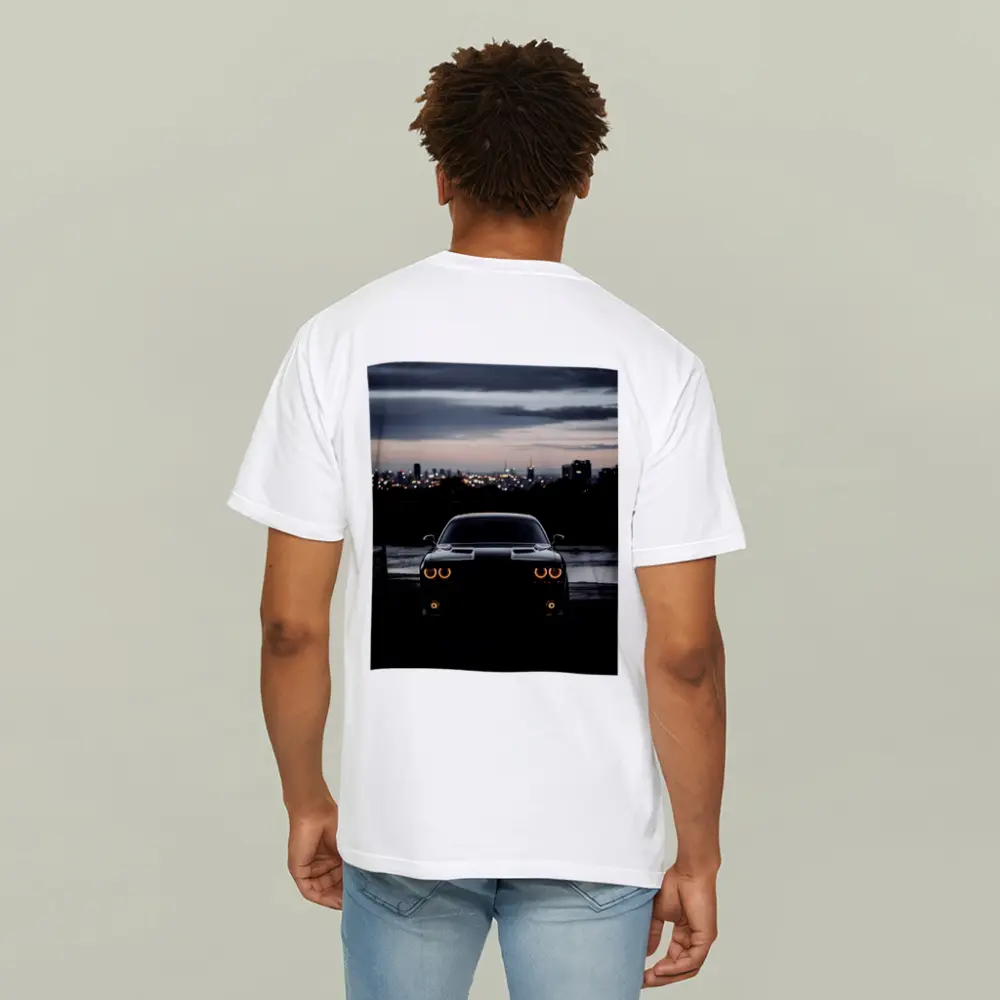 Dodge Challenger Black Night City Skyline – T-Shirts
