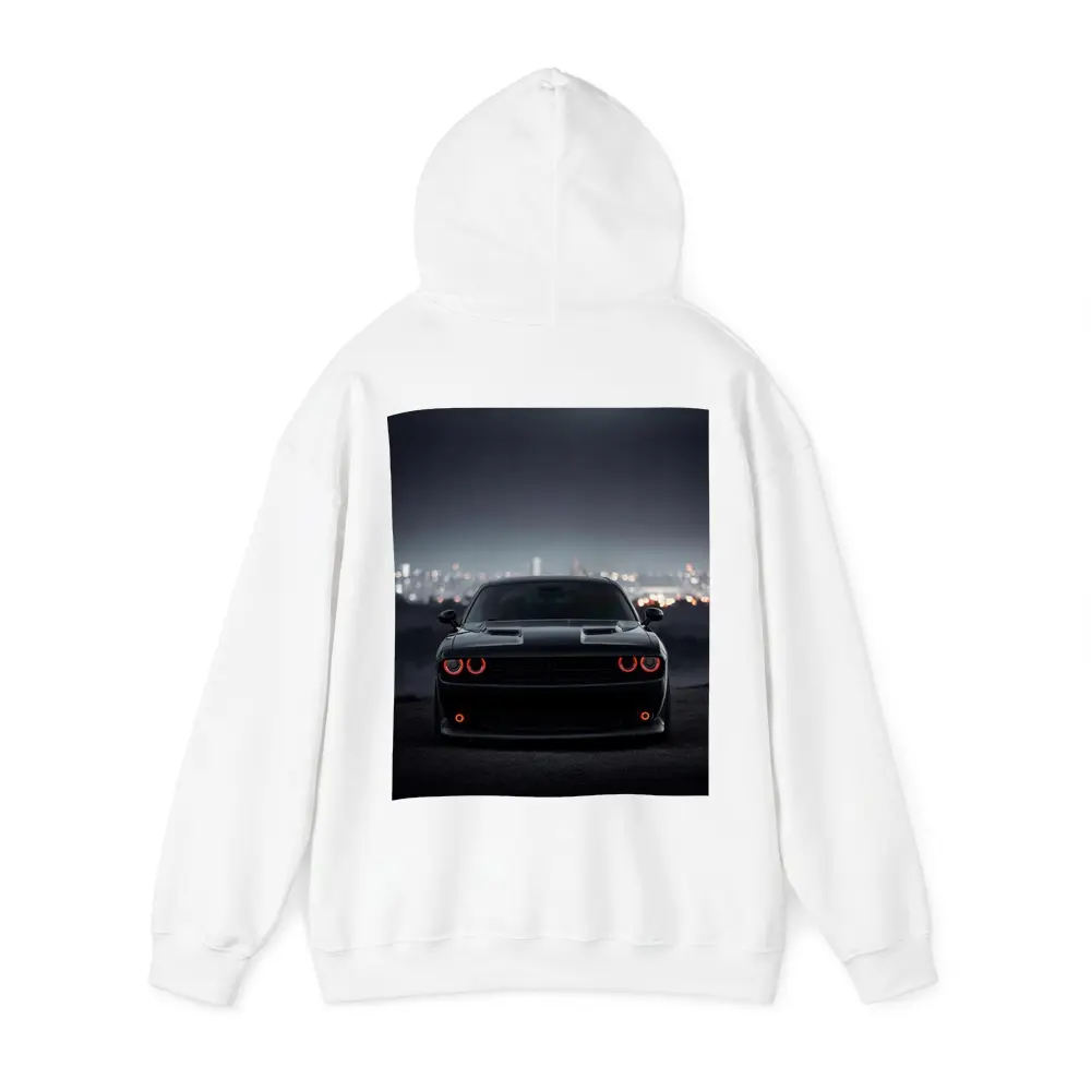 Dodge Challenger Black Night City Backdrop – Hoodies